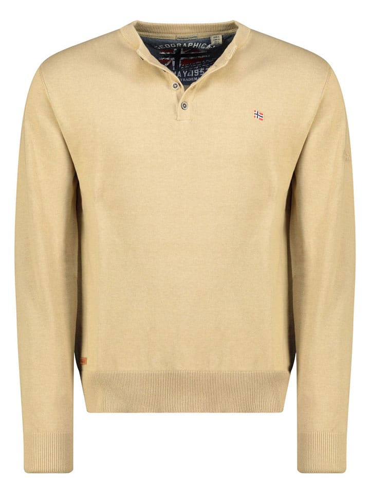 Geographical Norway Sweter "Fraser" w kolorze beżowym rozmiar: XL