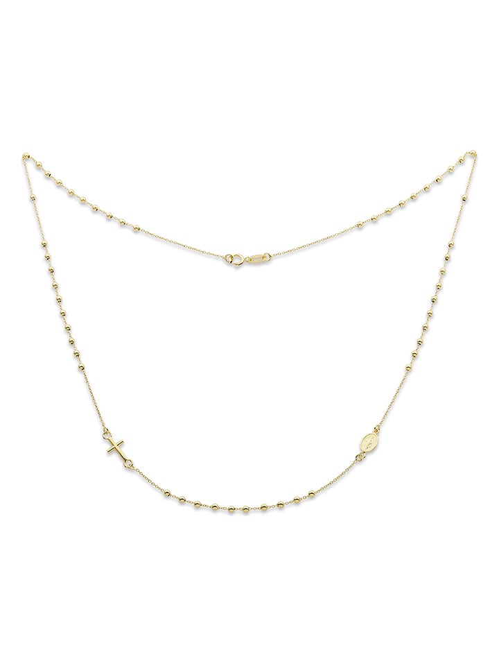 Revoni Złoty naszyjnik z elementami ozdobnymi - dł. 42 cm rozmiar: onesize