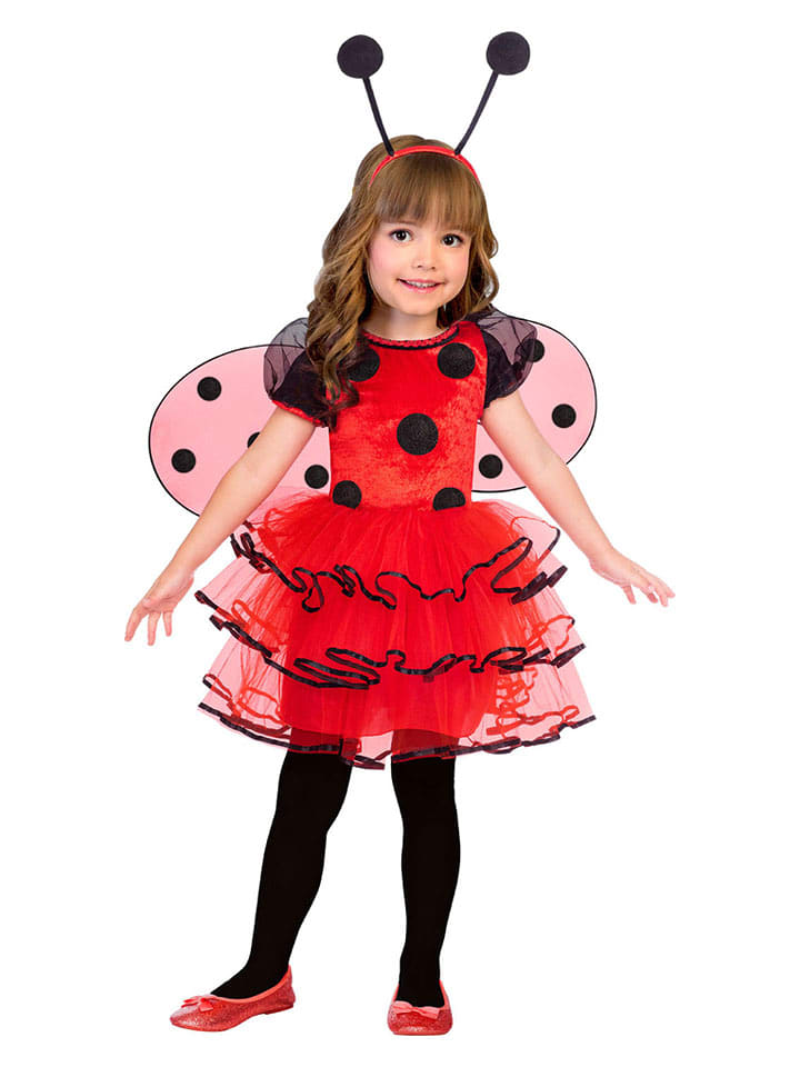 amscan 2-częściowy kostium "Ladybug" w kolorze czerwonym rozmiar: 98/104