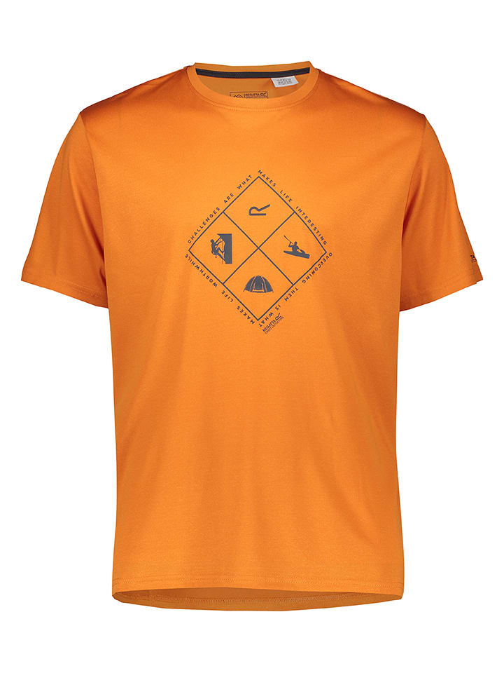 Regatta Koszulka sportowa "Fingal Stretch" w kolorze pomarańczowym rozmiar: L