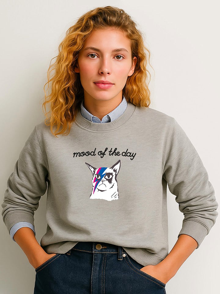 WOOOP Bluza "Mood of the day" w kolorze szarym rozmiar: M