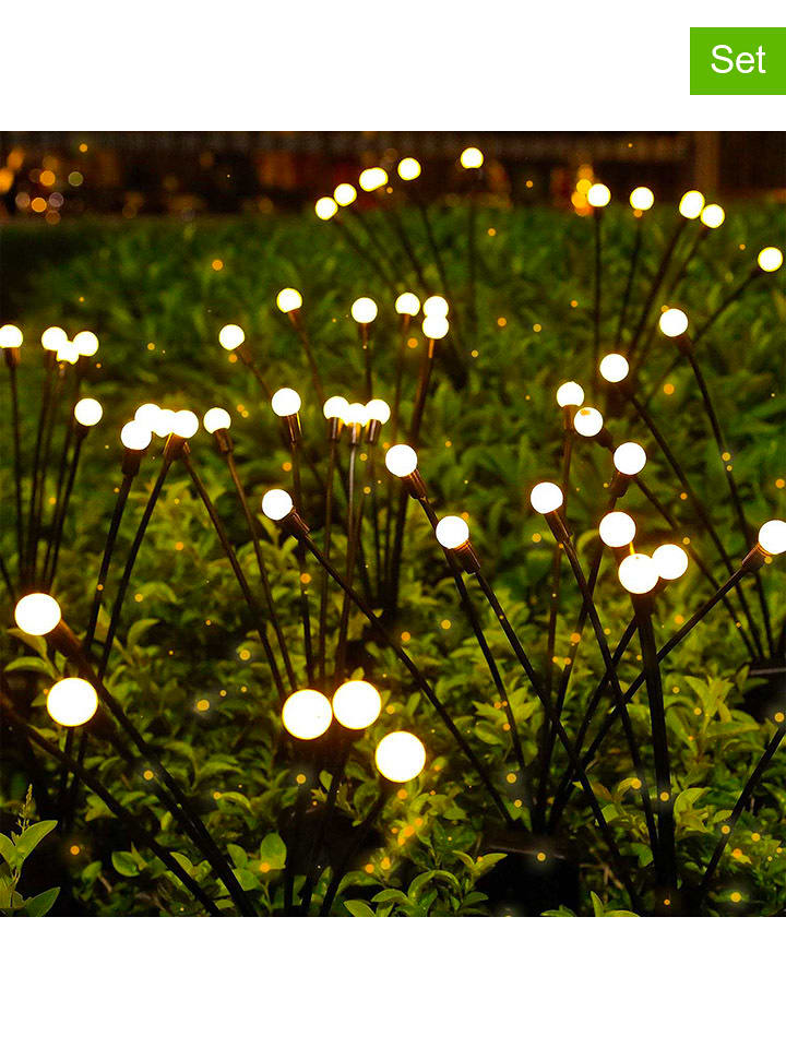 lumisky Lampy solarne LED (3 szt.) w kolorze czarnym - wys. 70 cm rozmiar: onesize