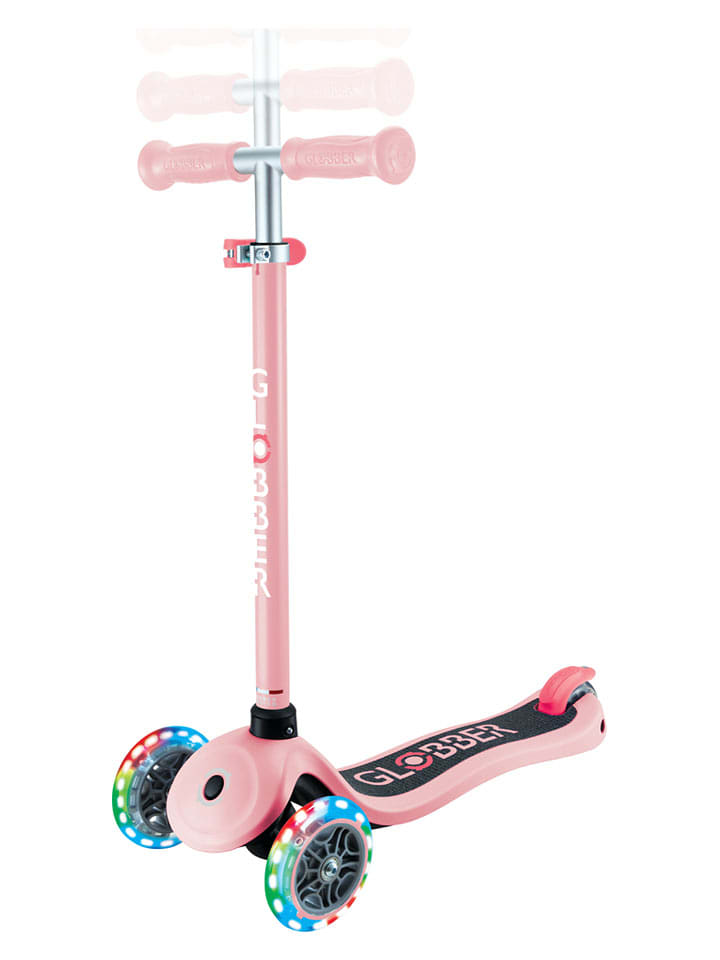 GLOBBER Hulajnoga "Primo Lights" w kolorze jasnoróżowym ze świecącymi kołami - 3+ rozmiar: onesize