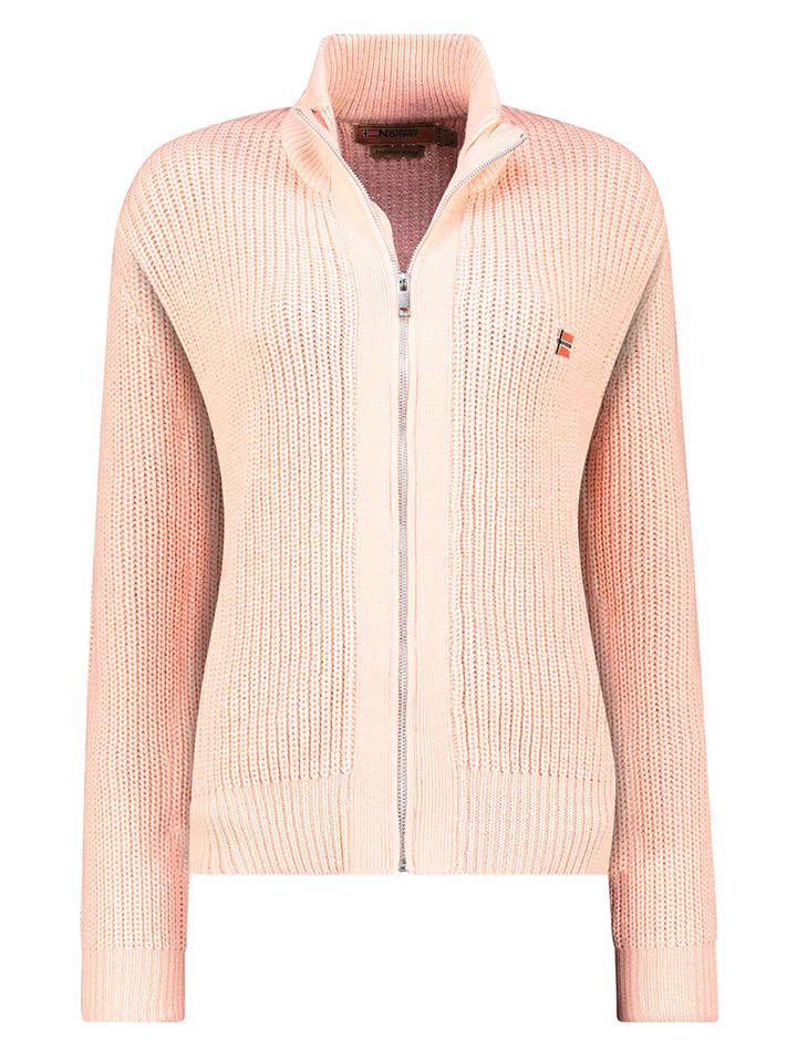 Geographical Norway Kardigan "Flexible" w kolorze jasnoróżowym rozmiar: XXL