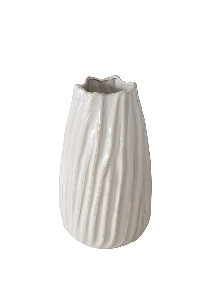 Boltze Wazon "Nanny" w kolorze białym - wys. 25,5 x Ø 15 cm rozmiar: onesize