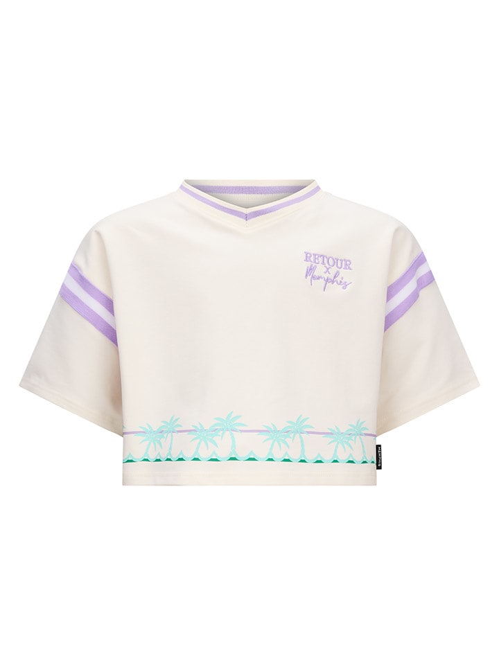 Retour Koszulka w kolorze kremowym rozmiar: 122/128