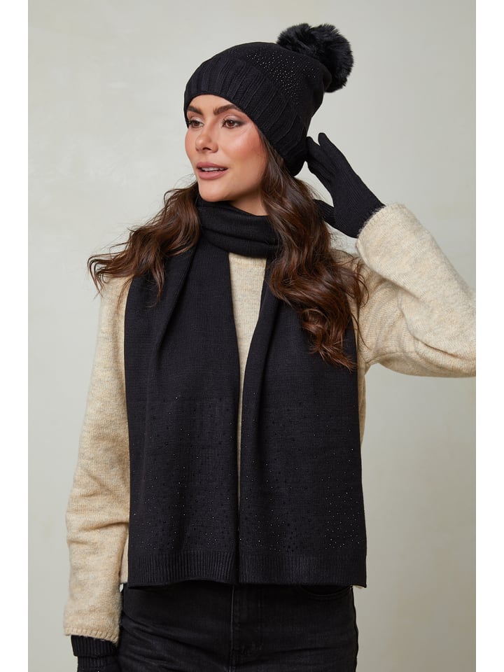 Soft Cashmere 3-częściowy zestaw w kolorze czarnym rozmiar: onesize