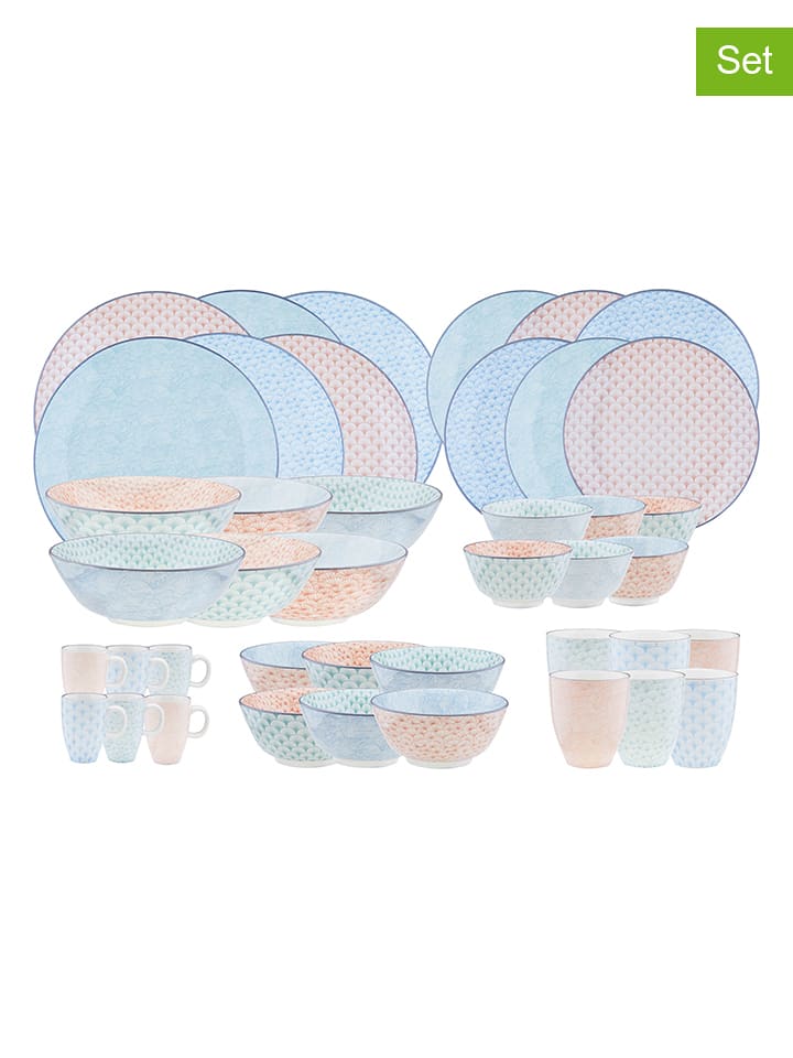 Björn 42-częściowy zestaw w kolorze błękitnym, zielonym i różowym rozmiar: onesize