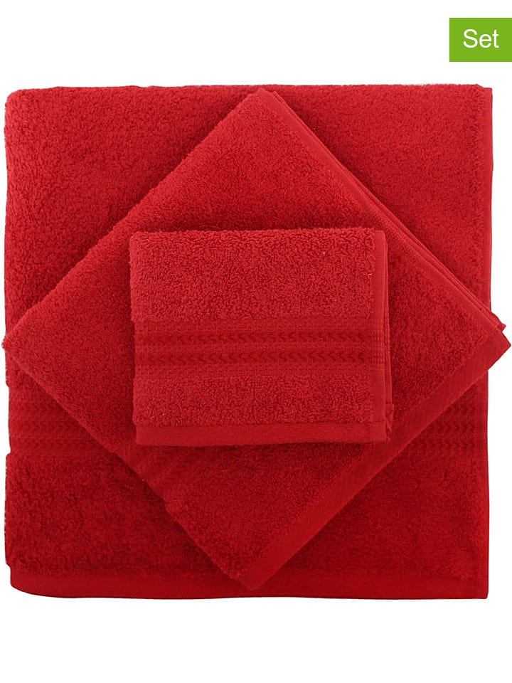 Elizabed 3-częściowy zestaw "Rainbow" w kolorze czerwonym rozmiar: 30x50 cm