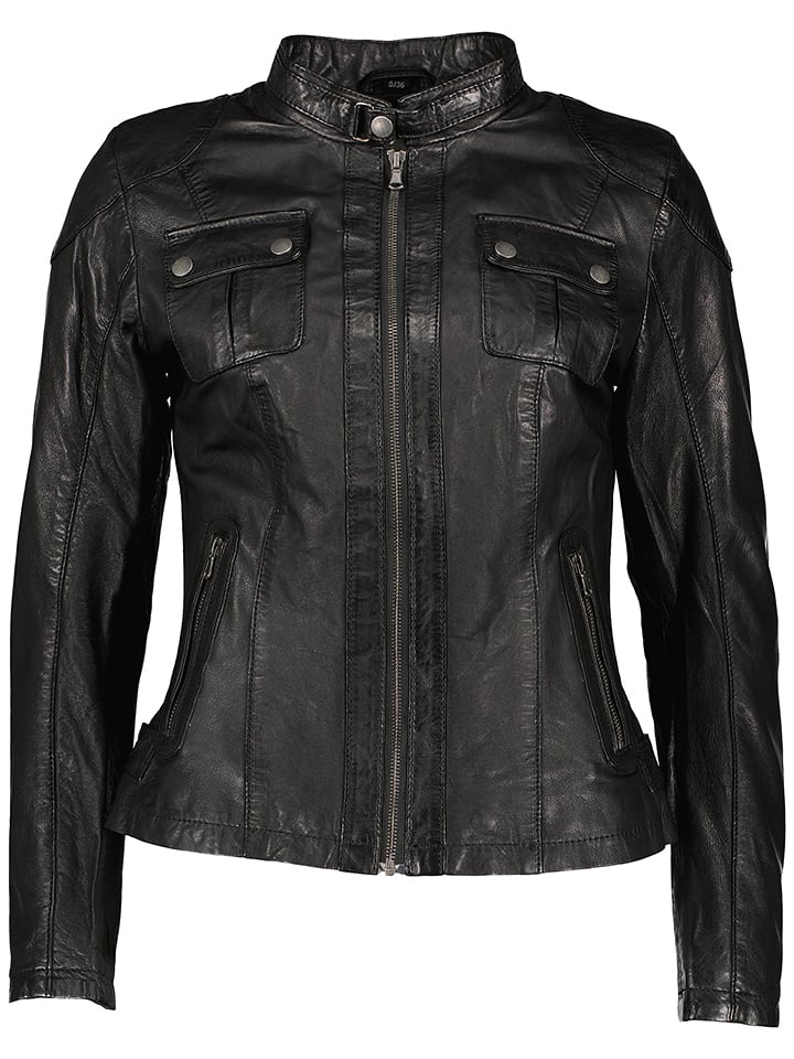 7eleven Skórzana kurtka "Natia" w kolorze czarnym rozmiar: 40