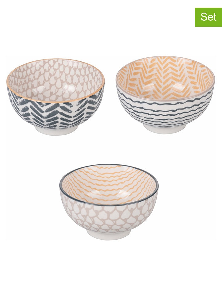 Villa d´Este Miski (6 szt.) "Soho" w kolorze biało-czarno-beżowym - Ø 11,8 cm rozmiar: onesize