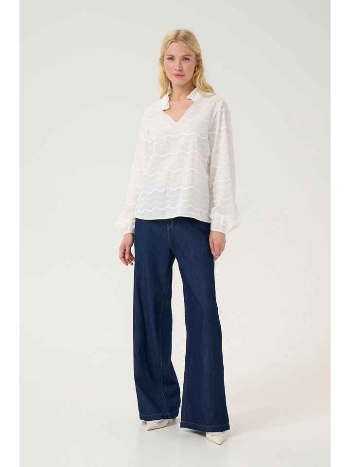 Kaffe Bluzka "Fina" w kolorze białym rozmiar: XS