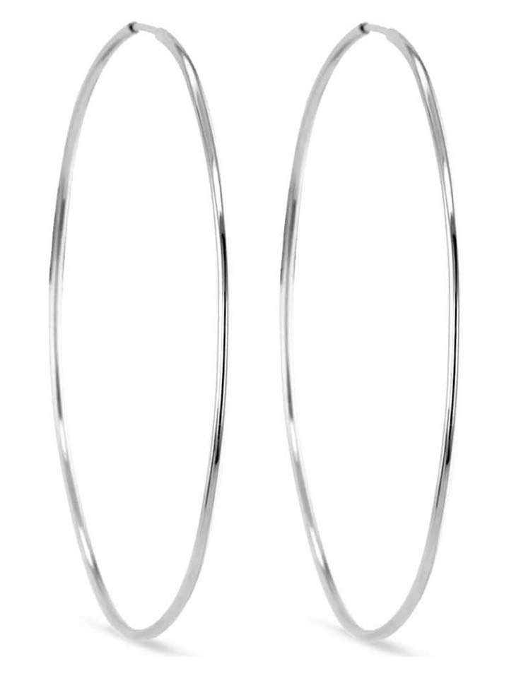 DI GIORGIO Srebrne kolczyki-kreole rozmiar: onesize