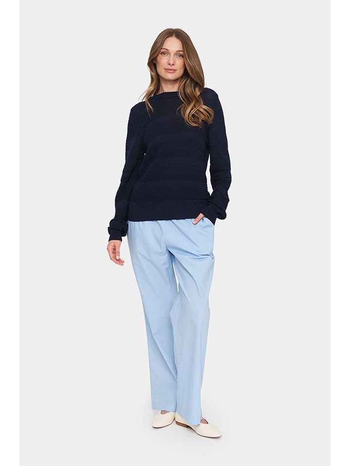 SAINT TROPEZ Sweter w kolorze granatowym rozmiar: M