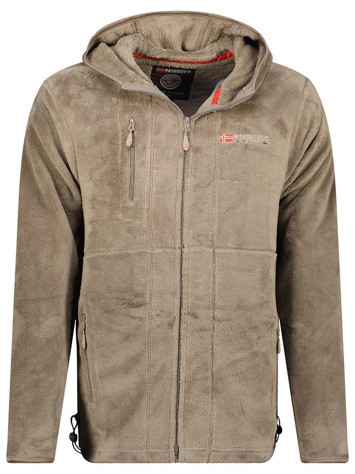 Geographical Norway Kurtka polarowa "Upload" w kolorze szarobrązowym rozmiar: XL