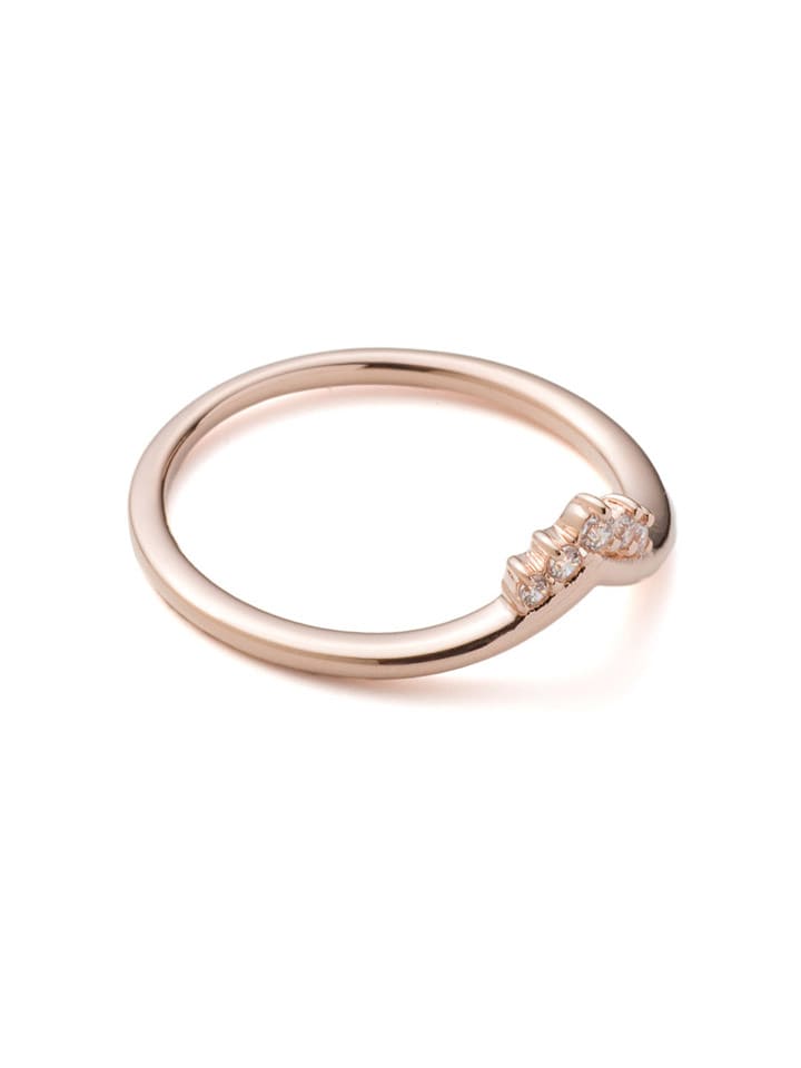 Pandora Pozłacany pierścionek z cyrkoniami rozmiar: 58