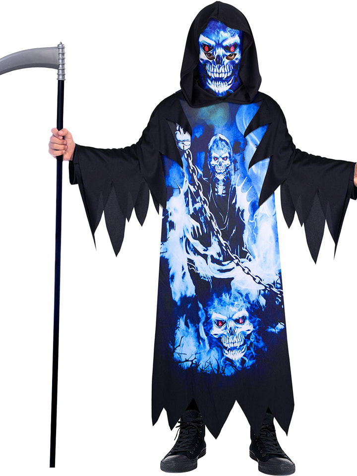 amscan 2-częściowy kostium "Grim Reaper" w kolorze jaskrawoniebieskim rozmiar: 98/104