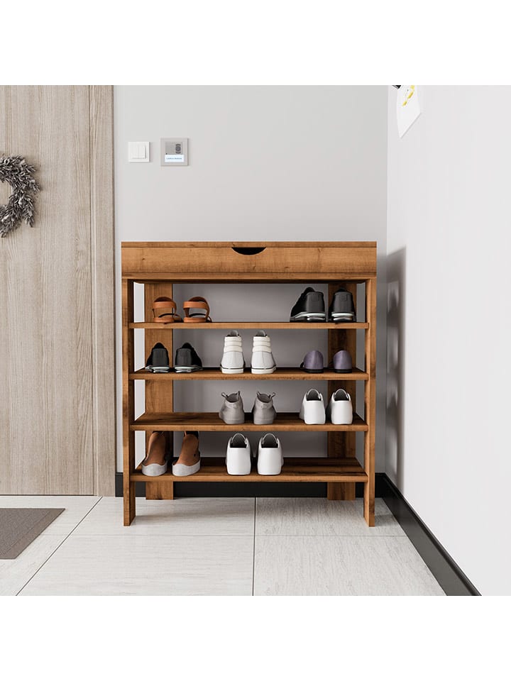 Evila Szafka "Royal" w kolorze jasnobrązowym na buty - 80 x 90 x 30 cm rozmiar: onesize