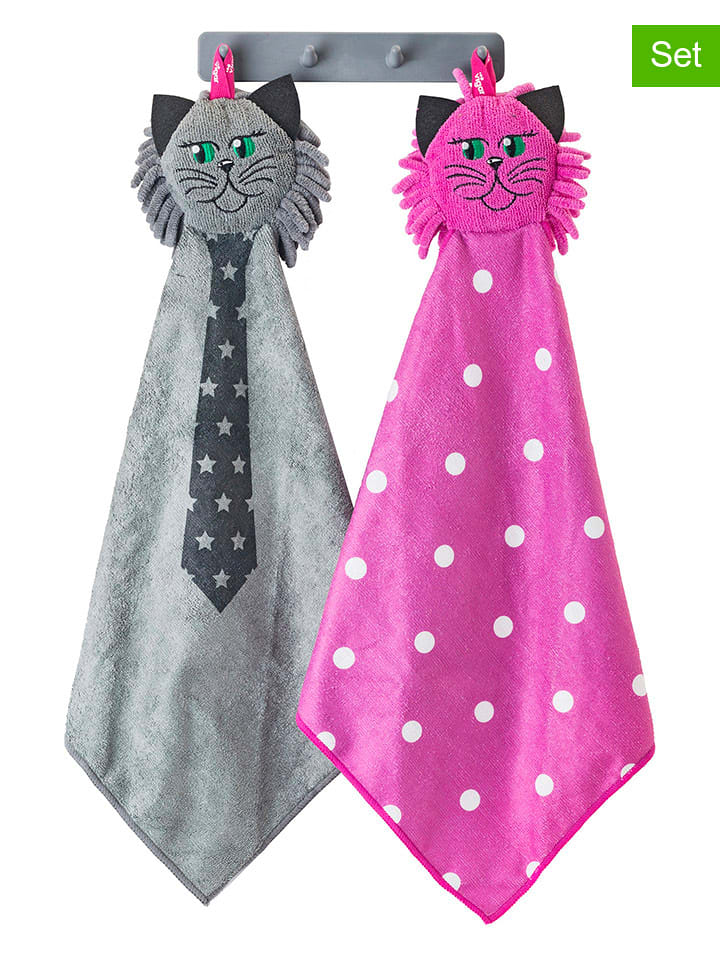 Vigar 3-częściowy zestaw "Felix" w kolorze różowo-szarym do naczyń rozmiar: onesize