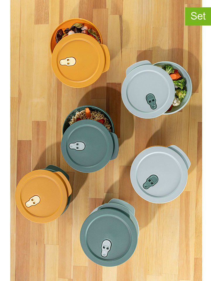 Violeta Home Pojemniki (9 szt.) w kolorze pomarańczowo-zielono-błękitnym rozmiar: onesize