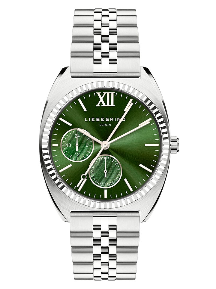 Liebeskind Chronograf w kolorze srebrno-ciemnozielonym rozmiar: onesize