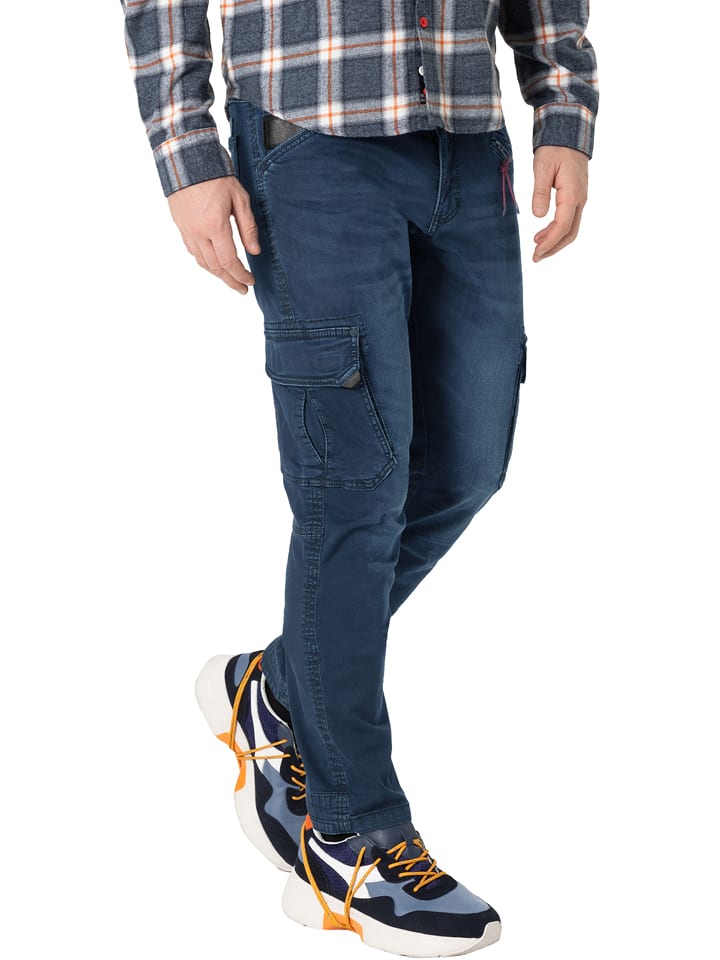 Timezone Bojówki dżinsowe "RogerTZ" - Regular fit - w kolorze granatowym rozmiar: W29/L32