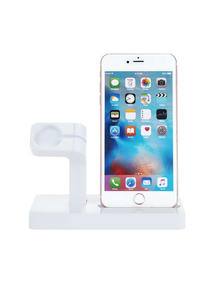 SWEET ACCESS Stacja ładująca 2w1 w kolorze białym do iPhone i Apple Watch rozmiar: onesize