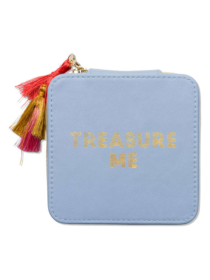 DESIGNWORKS INK ® Szkatułka "Treasure Me" w kolorze błękitnym - 12,5 x 12,5 cm rozmiar: onesize