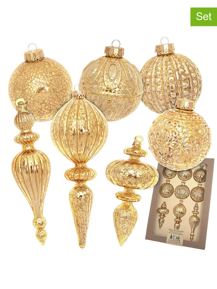 Krebs Glas Lauscha 9-częściowy zestaw w kolorze złotym rozmiar: onesize