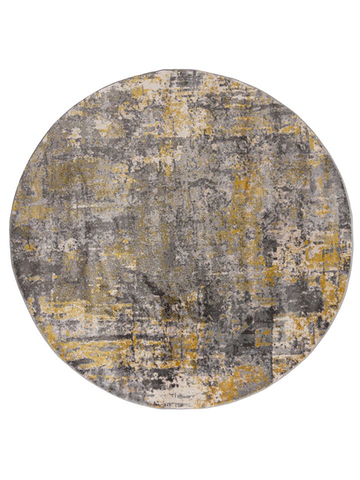 Flair Rugs Dywan "Wonderlust" w kolorze szaro-musztardowym rozmiar: 160x160 cm