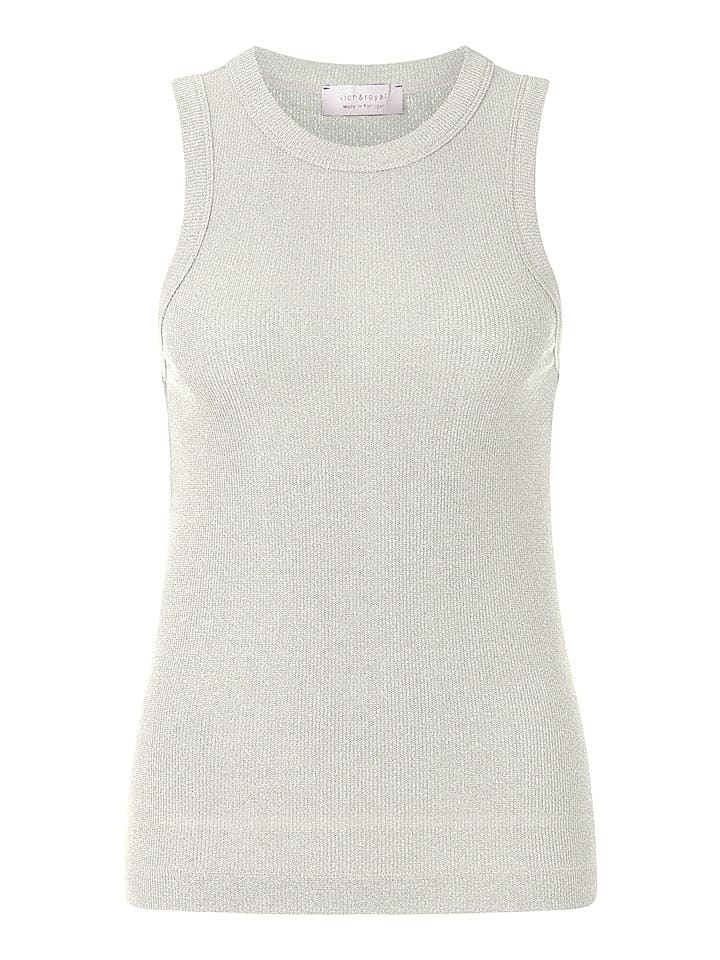 Rich & Royal Top w kolorze jasnoszarym rozmiar: S