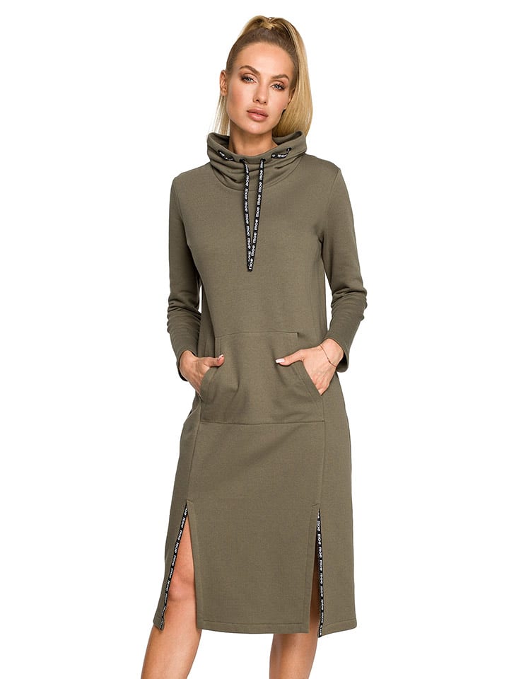 made of emotion Sukienka w kolorze khaki rozmiar: XL