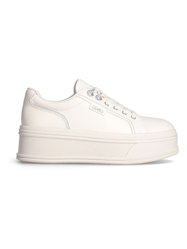 Liu Jo Skórzane sneakersy w kolorze kremowym rozmiar: 41