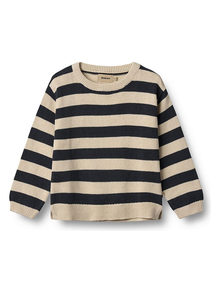 Wheat Sweter "Morgan" w kolorze beżowo-czarnym rozmiar: 104