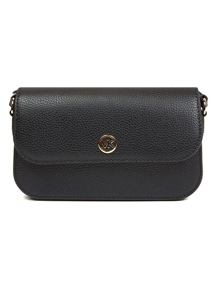 Michael Kors Skórzana torebka w kolorze czarnym - 21 x 14 x 4,5 cm rozmiar: onesize