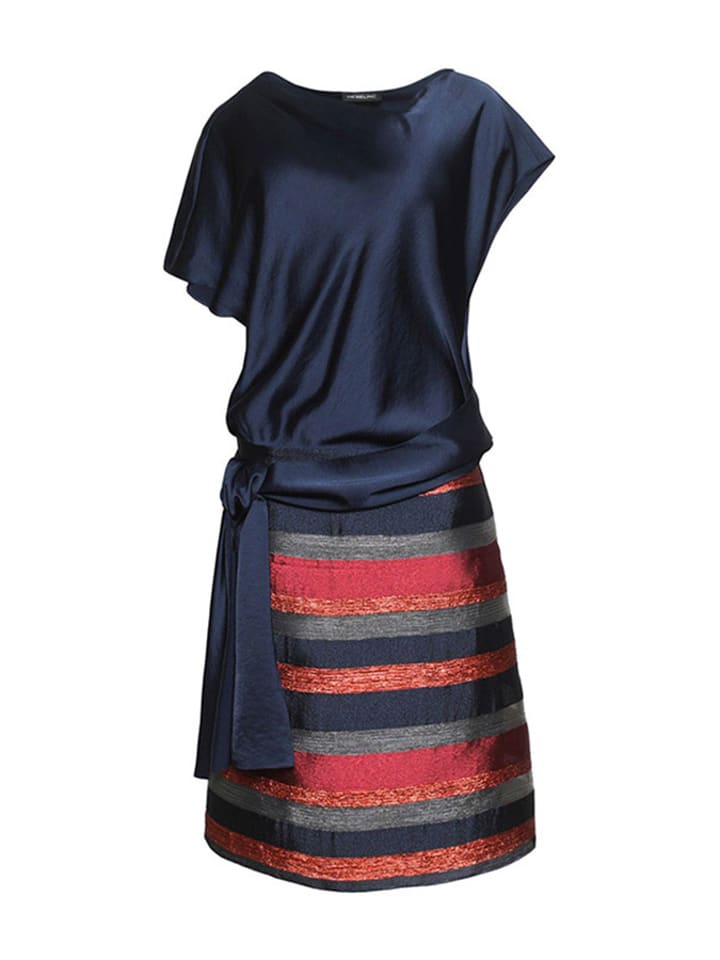 HEXELINE Sukienka w kolorze granatowym ze wzorem rozmiar: 36