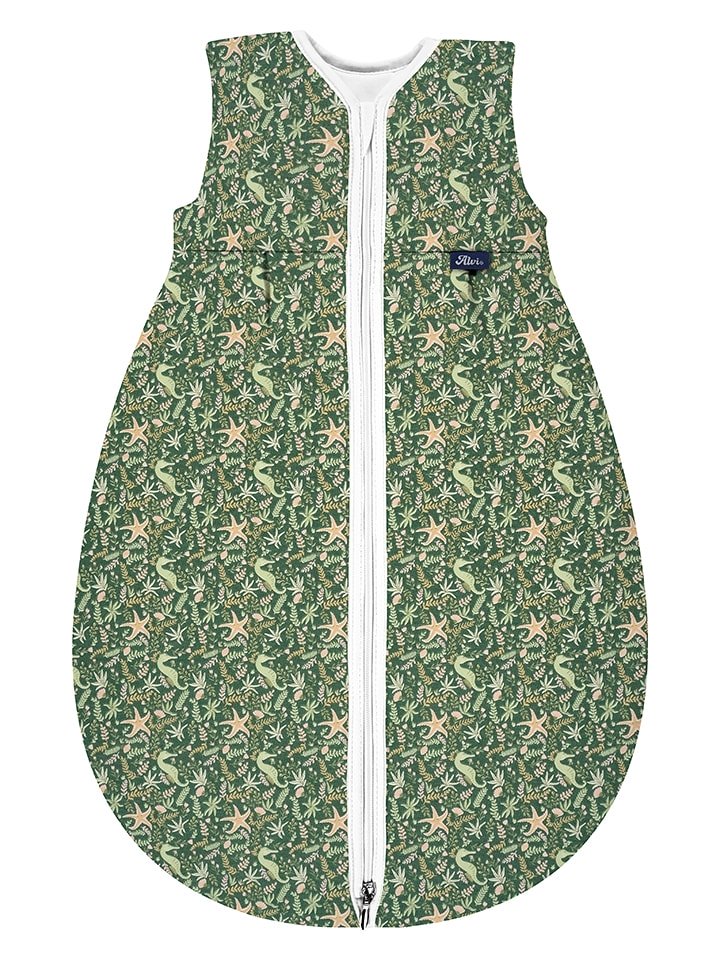 Alvi Śpiworek letni "Underwater" w kolorze zielonym rozmiar: 80 cm