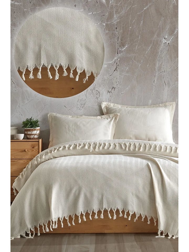 Samimi Narzuta w kolorze białym - 230 x 200 cm rozmiar: onesize