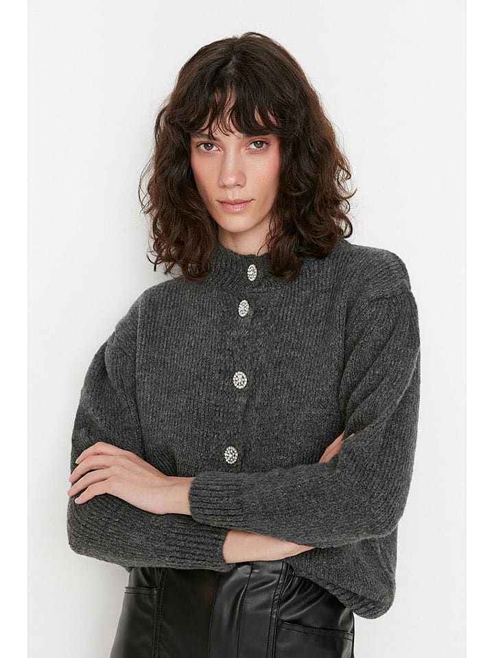 trendyol Kardigan w kolorze antracytowym rozmiar: S