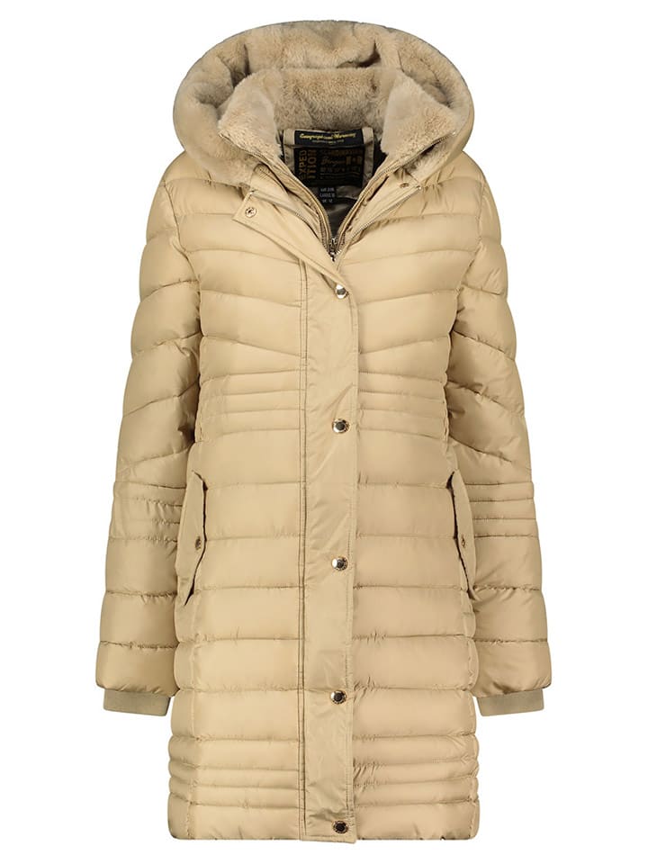 Geographical Norway Płaszcz pikowany "Biensur" w kolorze beżowym rozmiar: XL