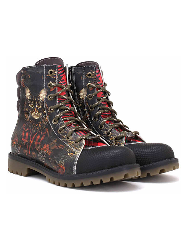 Goby Botki w kolorze granatowym ze wzorem rozmiar: 37