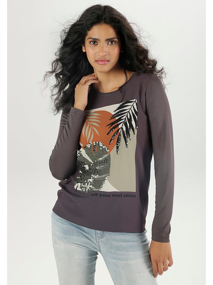 Aniston Koszulka w kolorze szarym rozmiar: 40