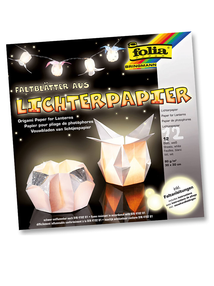 folia PAPER Świecący papier (12 szt.) w kolorze białym - 30 x 30 cm rozmiar: onesize