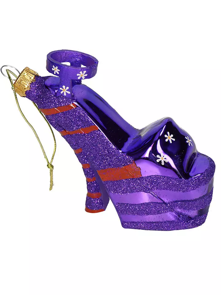 Kersten Ozdoba choinkowa "Retro Shoe" w kolorze fioletowym - szer. 10 cm rozmiar: onesize
