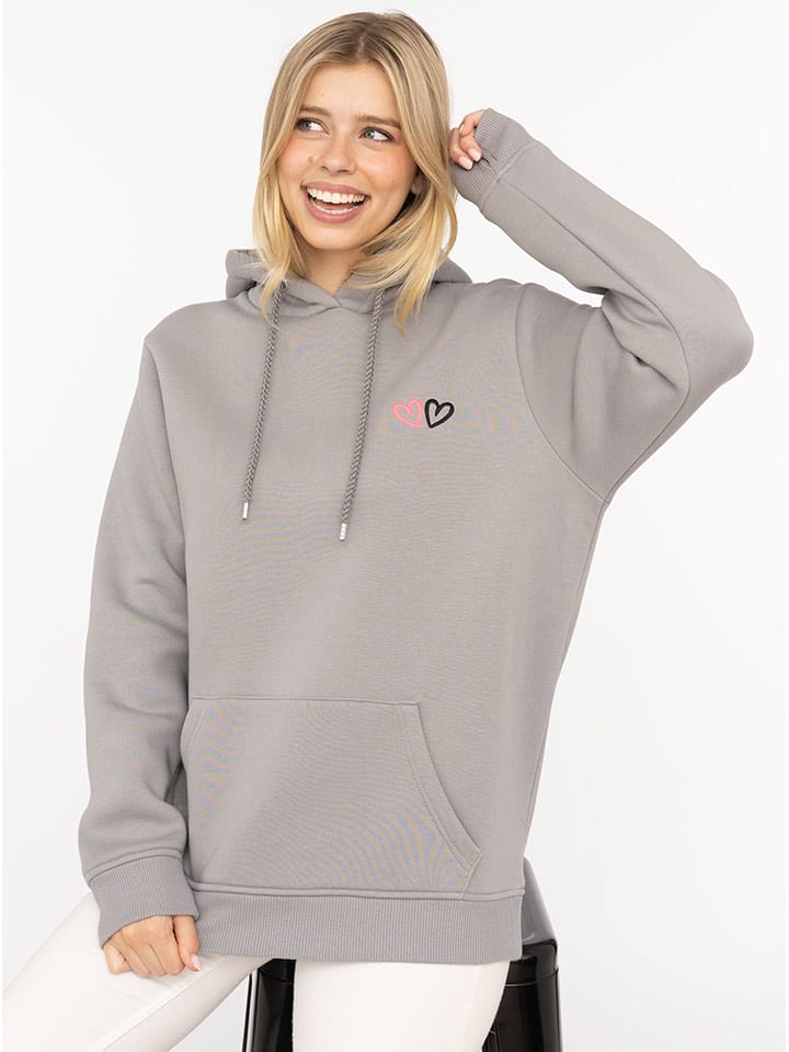 Zwillingsherz Bluza "Lima" w kolorze szarym rozmiar: S/M