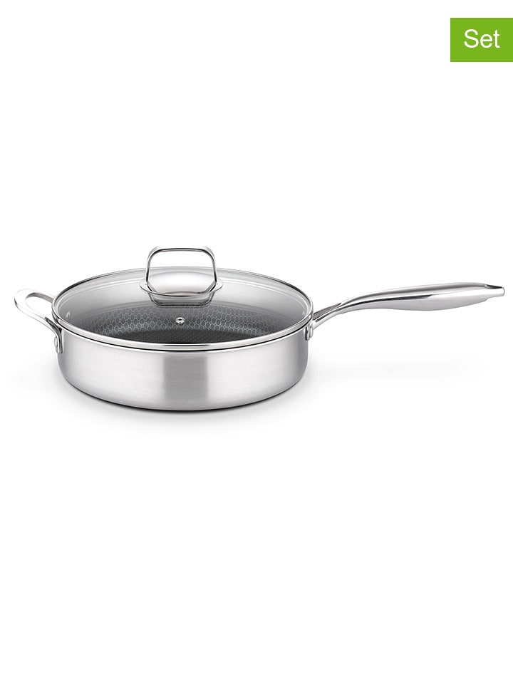 GSW 2-częściowy zestaw "Inoxxa" w kolorze srebrnym - Ø 28 cm rozmiar: onesize
