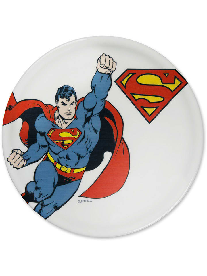 Trendy Kitchen by EXCÉLSA Talerz "Superman" w kolorze biało-niebiesko-czerwonym do pizzy - Ø 31 cm rozmiar: onesize