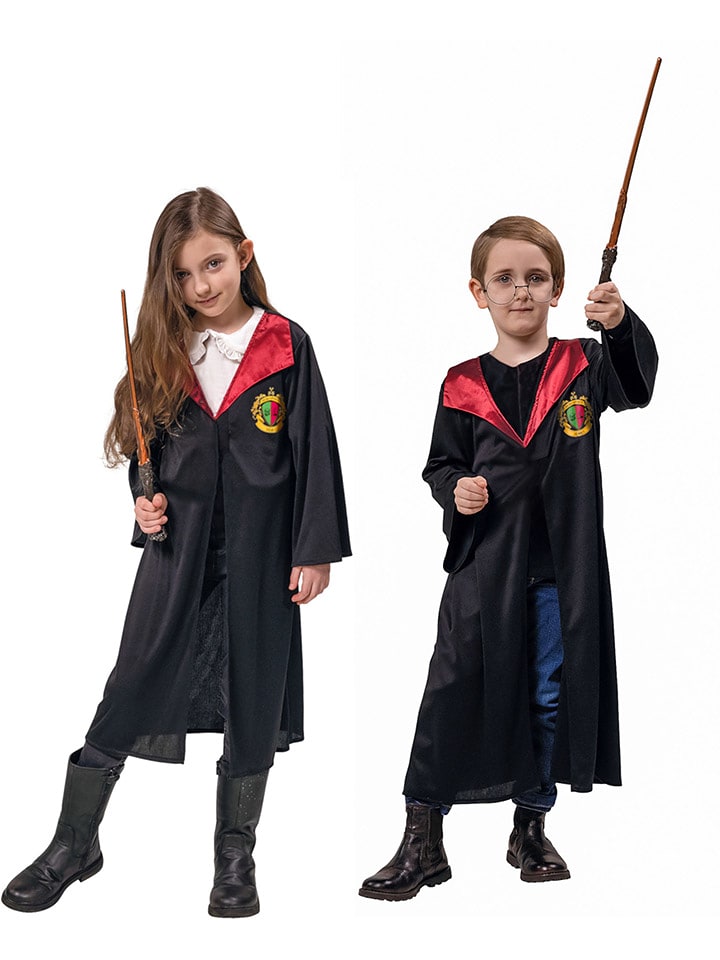 Party x People Kostium "Wizard students" w kolorze czerwono-czarnym rozmiar: 128-140