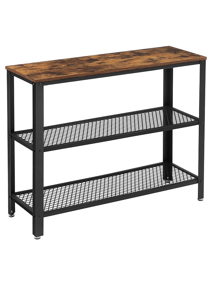 SONGMICS Kredens w kolorze czarno-jasnobrązowym - 101,5 x 80 x 35 cm rozmiar: onesize