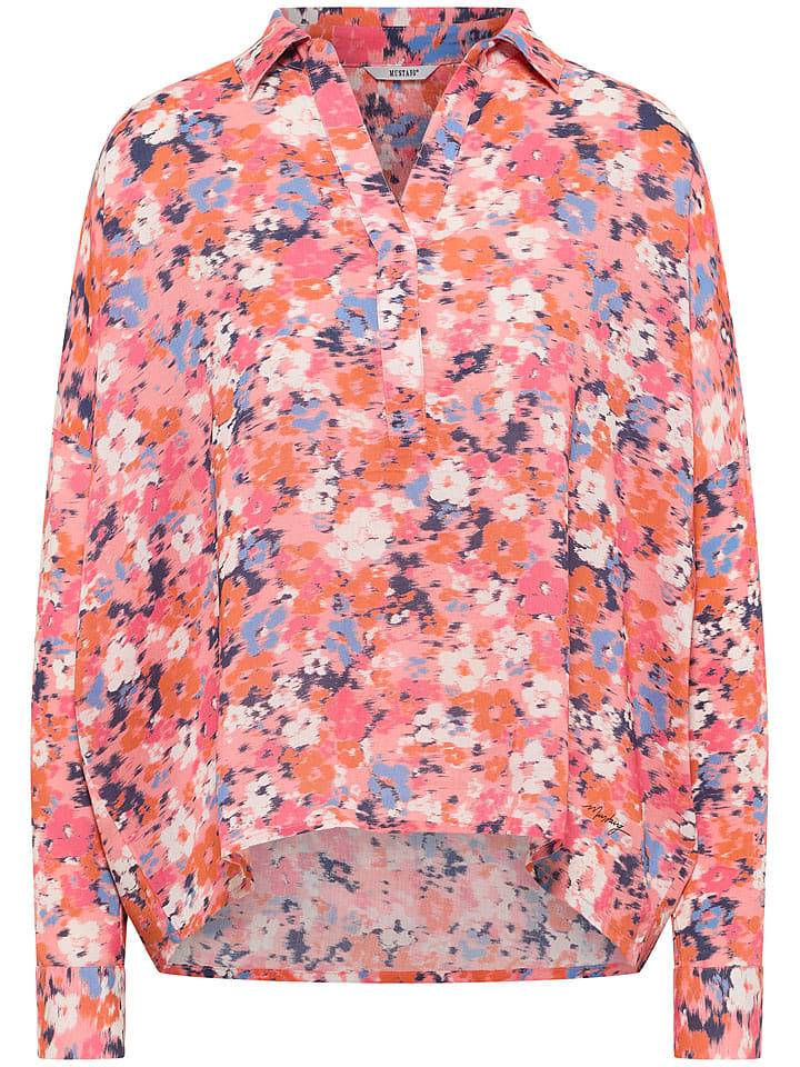 Mustang Bluzka w kolorze jasnoróżowo-błękitnym rozmiar: 38